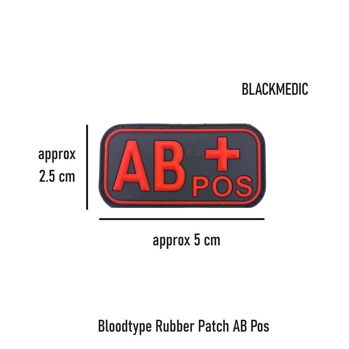 JTG Bloodtype Rubber Patch AB Pos