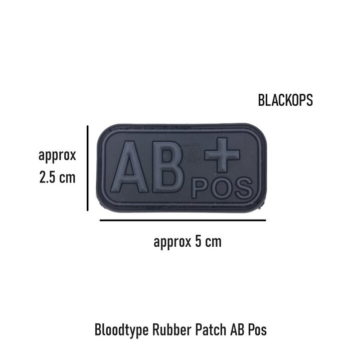 JTG Bloodtype Rubber Patch AB Pos
