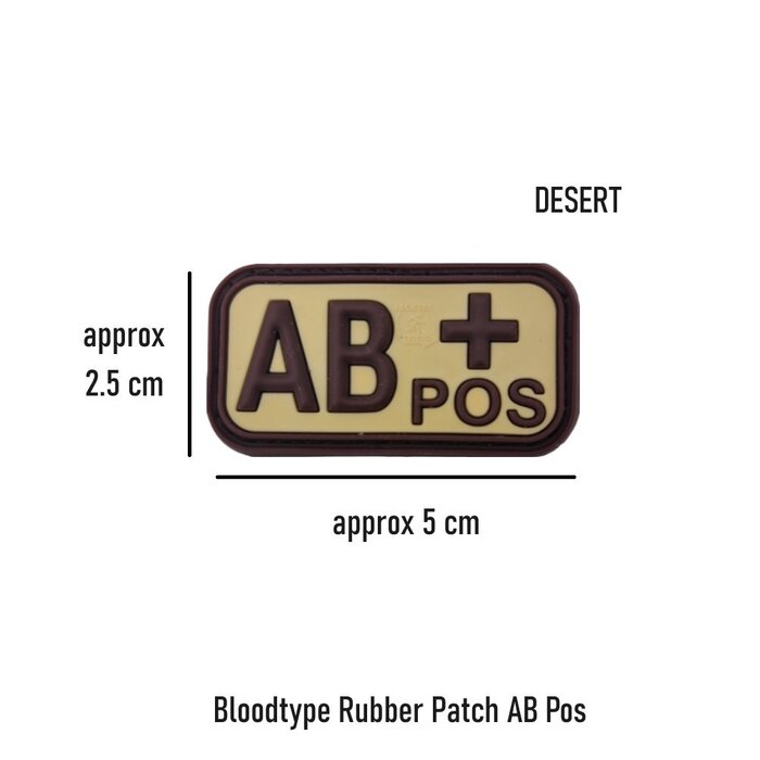 JTG Bloodtype Rubber Patch AB Pos
