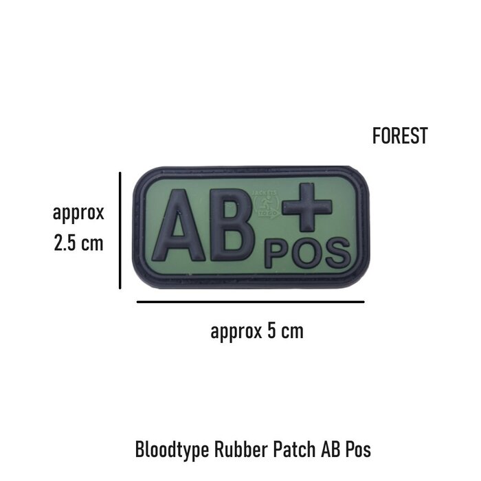 JTG Bloodtype Rubber Patch AB Pos