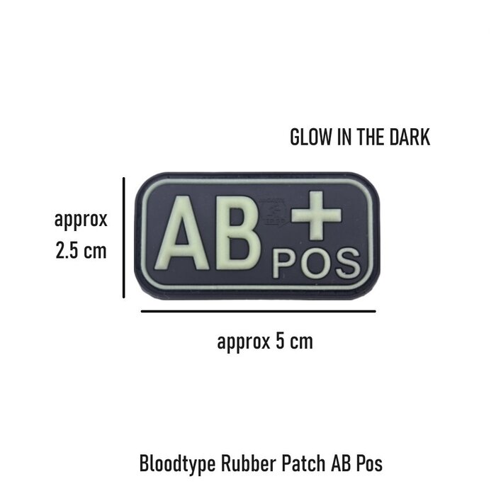JTG Bloodtype Rubber Patch AB Pos