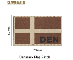 CLAWGEAR Denmark Flag Patch Coyote