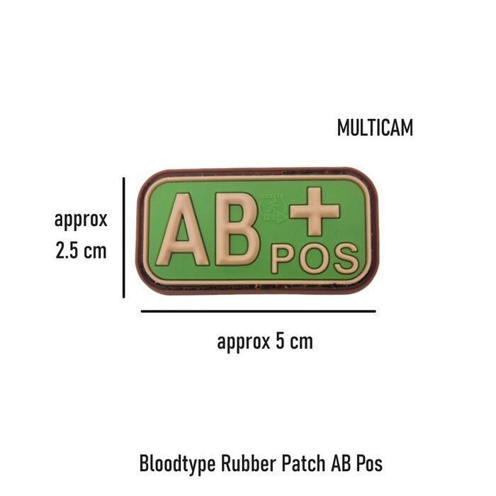 JTG Bloodtype Rubber Patch AB Pos