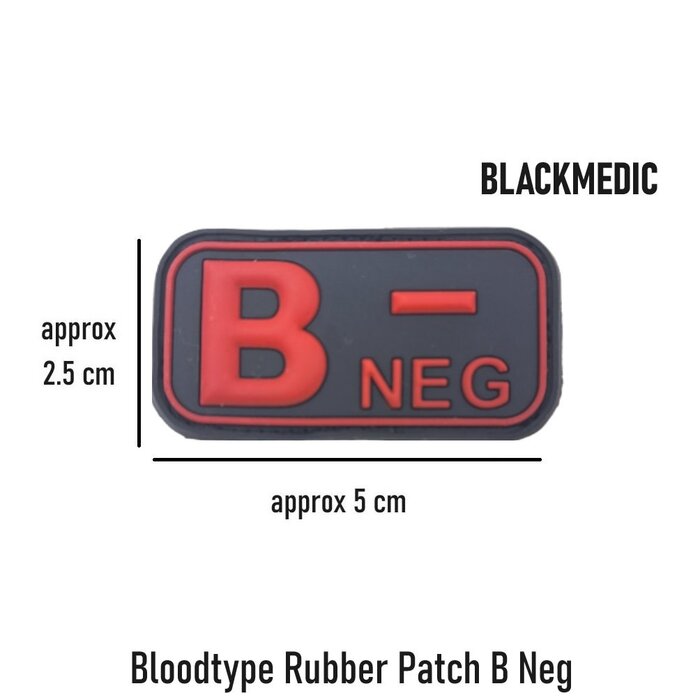 JTG Bloodtype Rubber Patch B Neg
