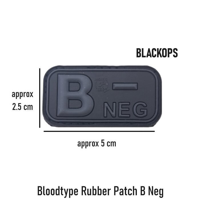 JTG Bloodtype Rubber Patch B Neg