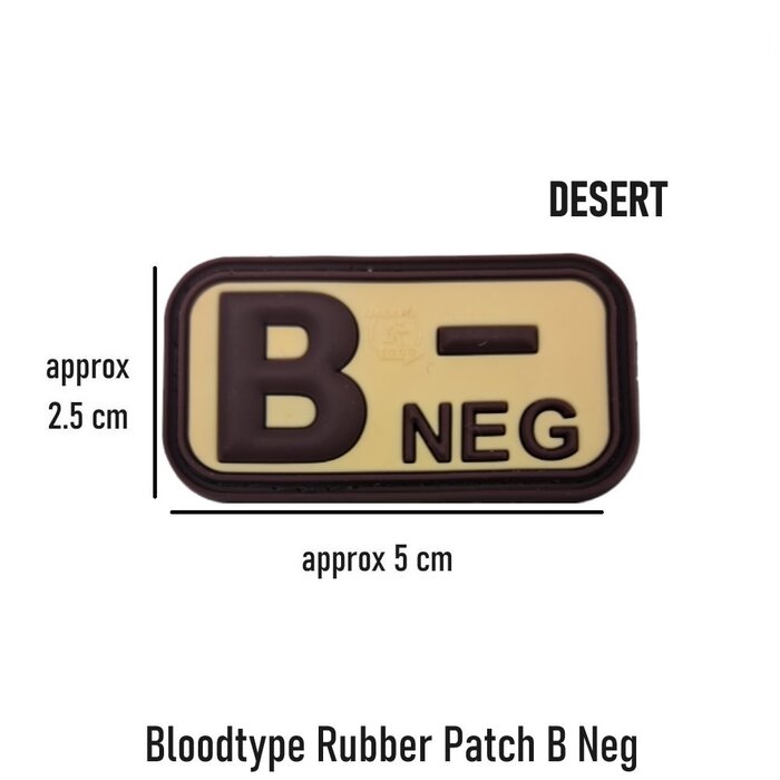JTG Bloodtype Rubber Patch B Neg