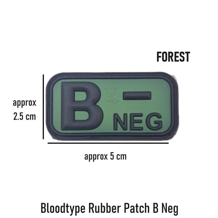 JTG Bloodtype Rubber Patch B Neg