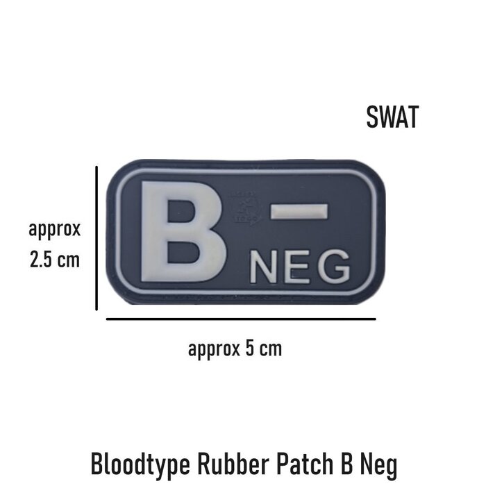 JTG Bloodtype Rubber Patch B Neg