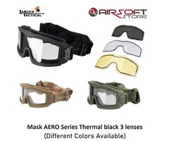 Lancer Tactical Goggle AERO Series Thermal black 3 lenses