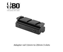 BO Adapter rail 11mm to 20mm 3 slots