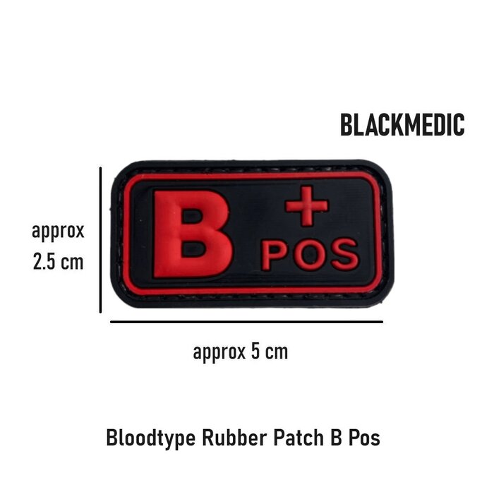 JTG Bloodtype Rubber Patch B Pos