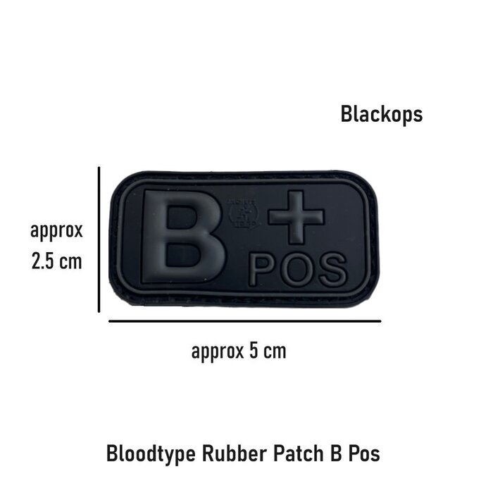 JTG Bloodtype Rubber Patch B Pos