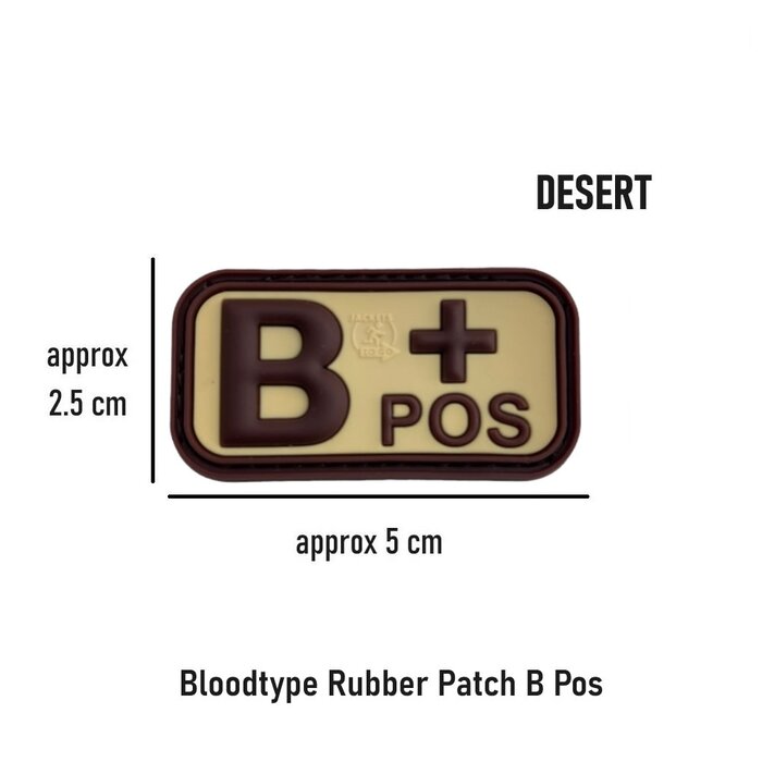 JTG Bloodtype Rubber Patch B Pos