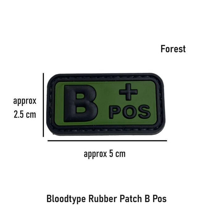 JTG Bloodtype Rubber Patch B Pos