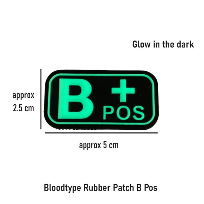 JTG Bloodtype Rubber Patch B Pos