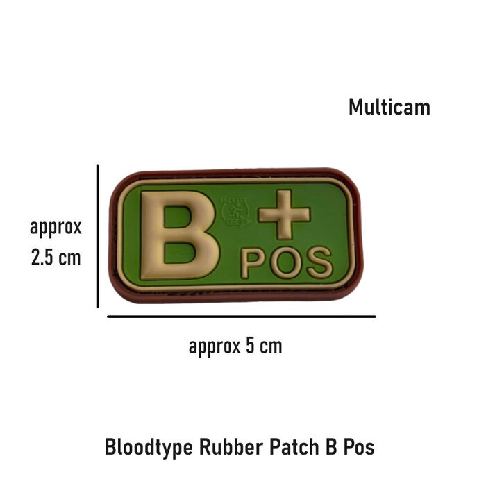 JTG Bloodtype Rubber Patch B Pos