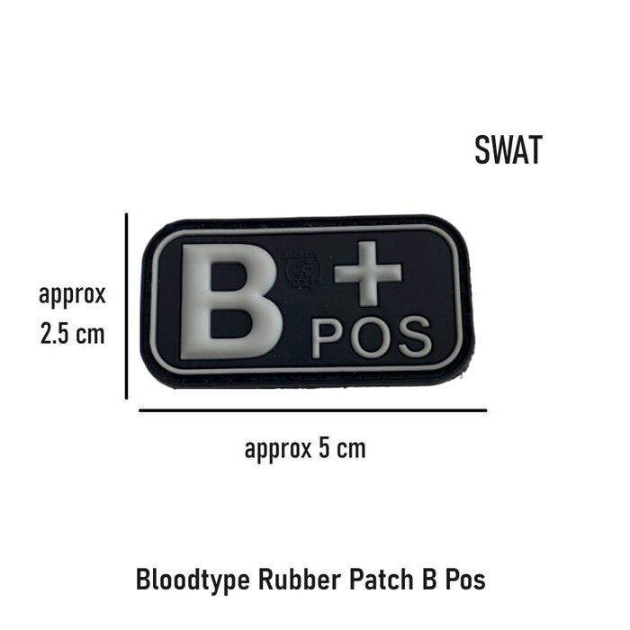 JTG Bloodtype Rubber Patch B Pos