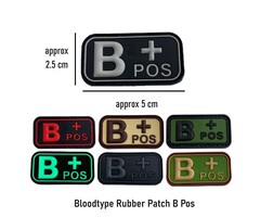 JTG Bloodtype Rubber Patch B Pos