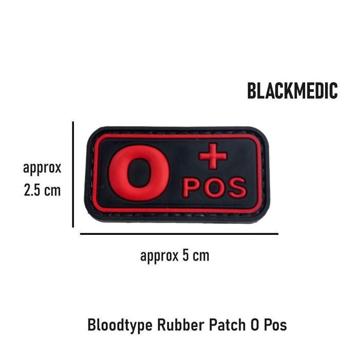 JTG Bloodtype Rubber Patch O Pos