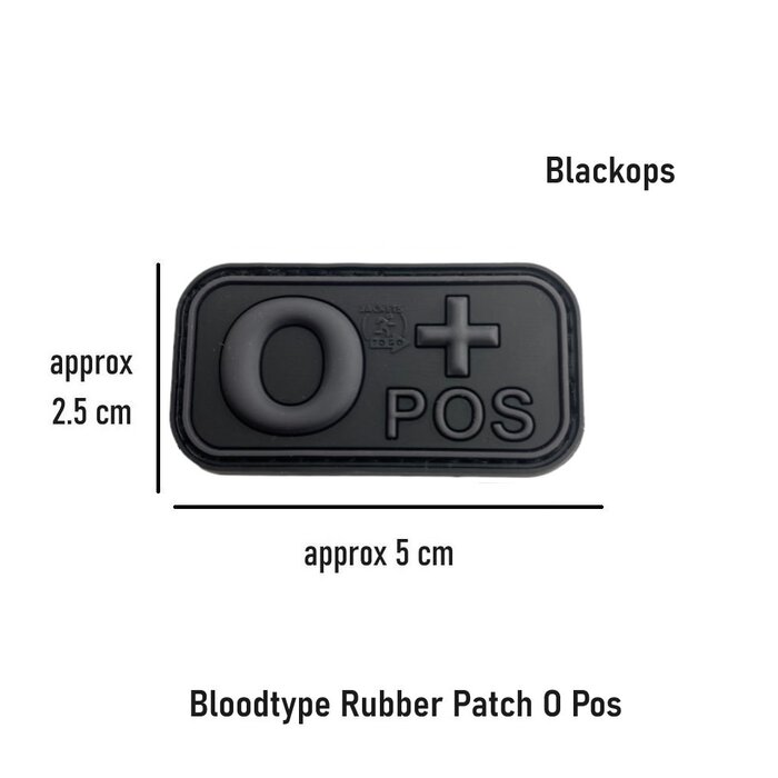 JTG Bloodtype Rubber Patch O Pos
