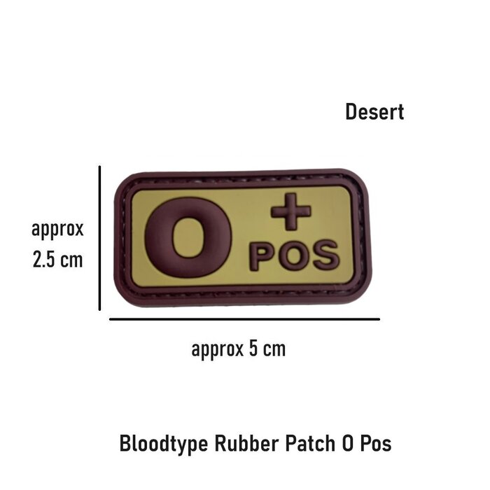 JTG Bloodtype Rubber Patch O Pos