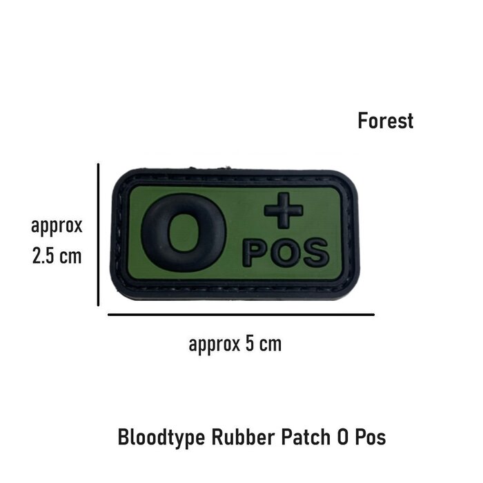 JTG Bloodtype Rubber Patch O Pos