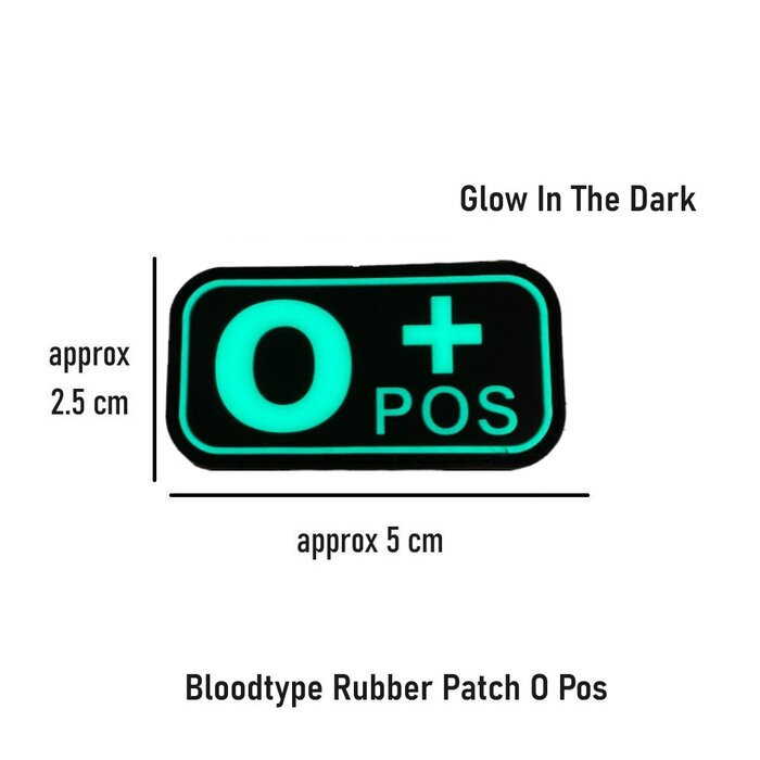 JTG Bloodtype Rubber Patch O Pos