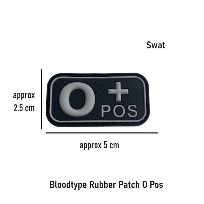 JTG Bloodtype Rubber Patch O Pos