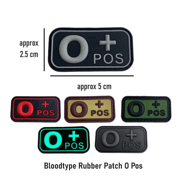 JTG Bloodtype Rubber Patch O Pos