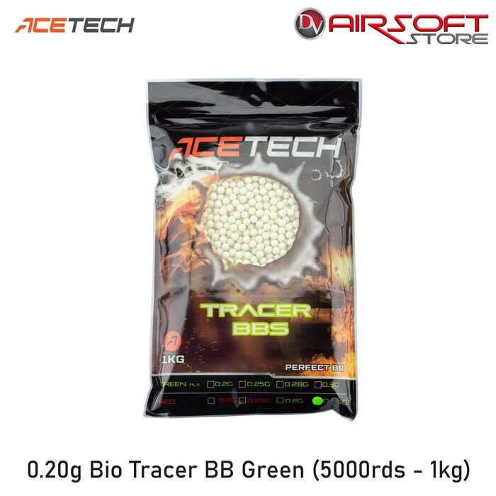 ACETECH 0.20g Bio Tracer BB Green (5000rds - 1kg)
