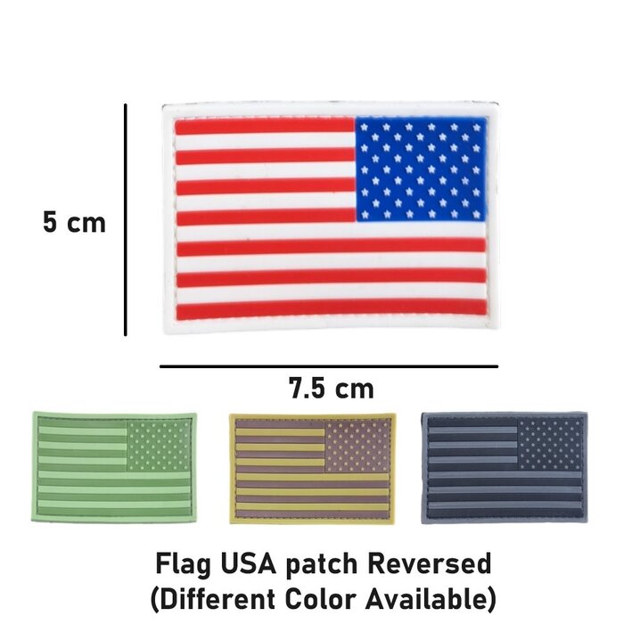 Delta Victor Flag USA patch Reversed