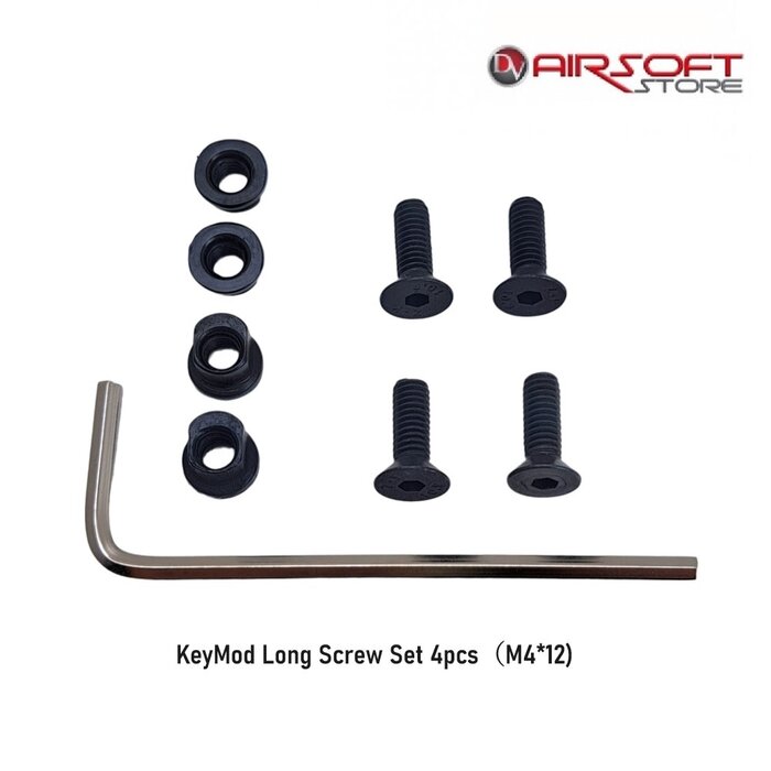 METAL KeyMod Long Screw Set 4pcs（M4*12)
