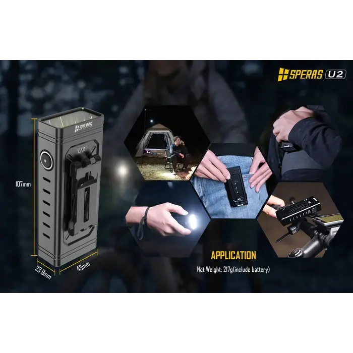 SPERAS U2 Bike Light Flashlight 5000lm