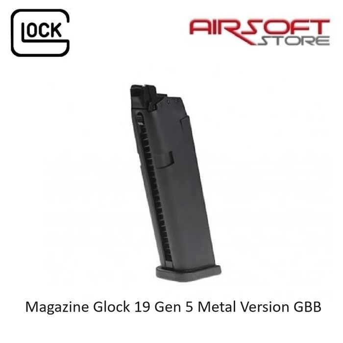 Glock Magazine Glock 19 Gen 5 Metal Version GBB Black