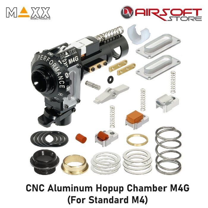 Maxx Model CNC Aluminum Hopup Chamber M4G (For Standard M4 with GGB Barrel)