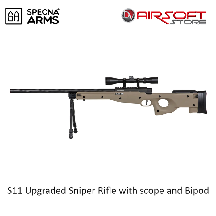 Specna Arms S11 Upgraded Sniper Rifle with scope and Bipod