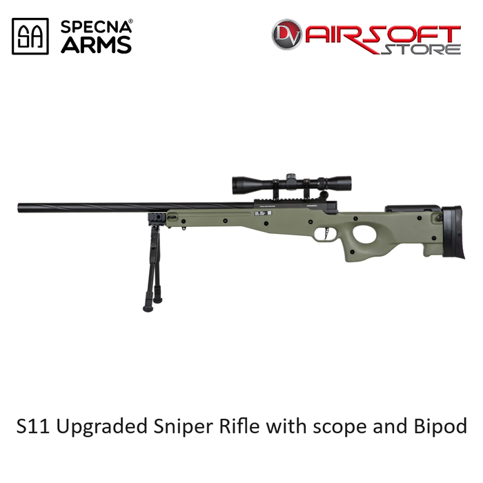 Specna Arms S11 Upgraded Sniper Rifle with scope and Bipod