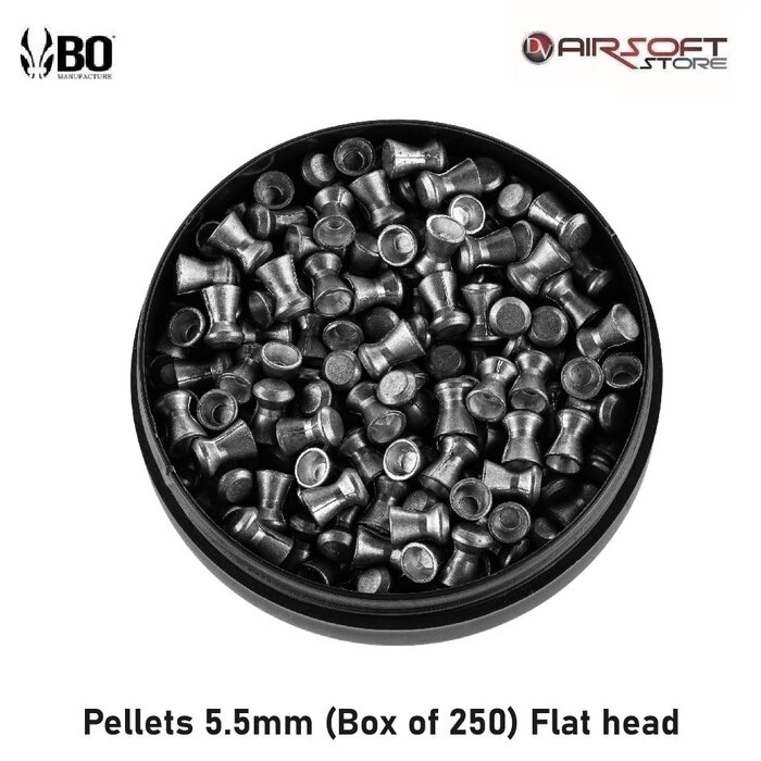 Black OPS Pellets 5.5mm (Box of 250) Flat head
