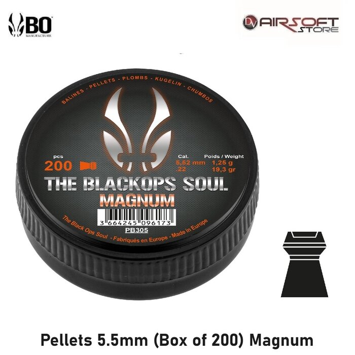 Black OPS Pellets 5.5mm (Box of 200) Magnum