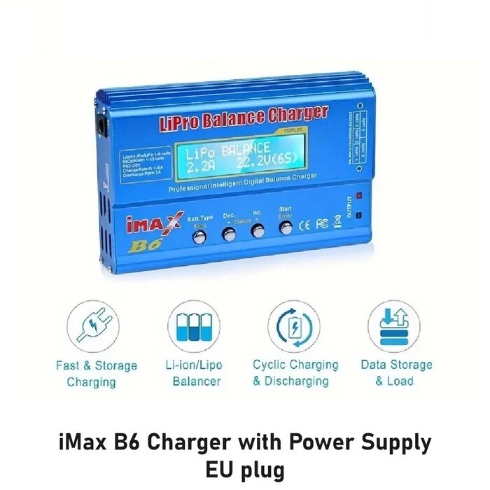 iMax B6 Charger with Power Supply EU plug