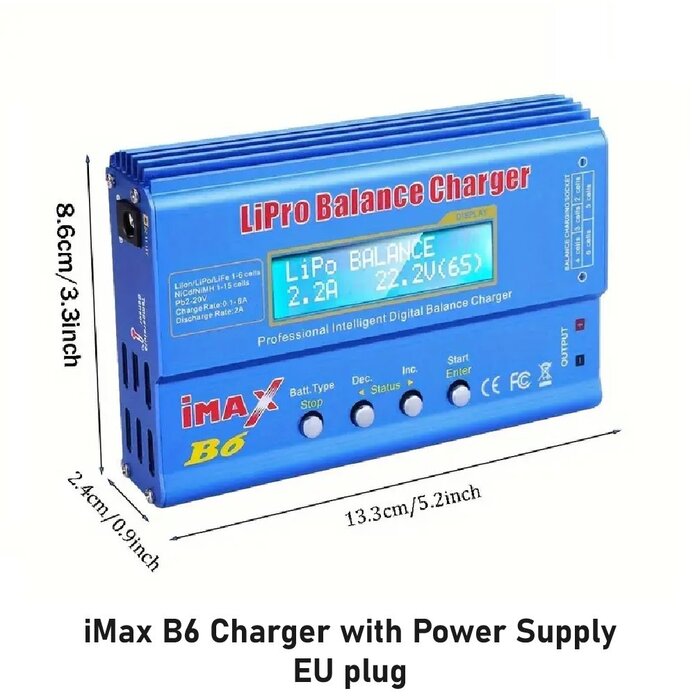iMax B6 Charger with Power Supply EU plug