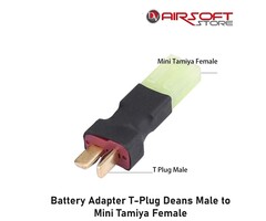 Battery Adapter T-Plug Deans Male to Mini Tamiya Female