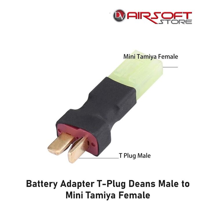 Battery Adapter T-Plug Deans Male to Mini Tamiya Female