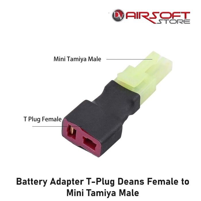 Battery Adapter T-Plug Deans Female to Mini Tamiya Male