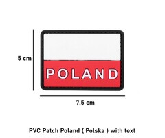 PVC Patch Poland ( Polska ) with text