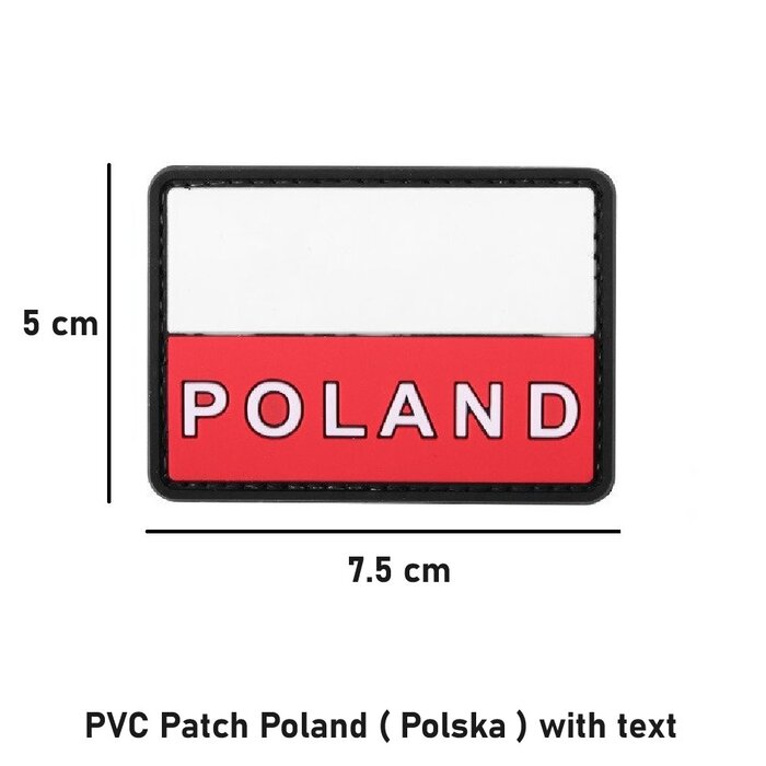 PVC Patch Poland ( Polska ) with text