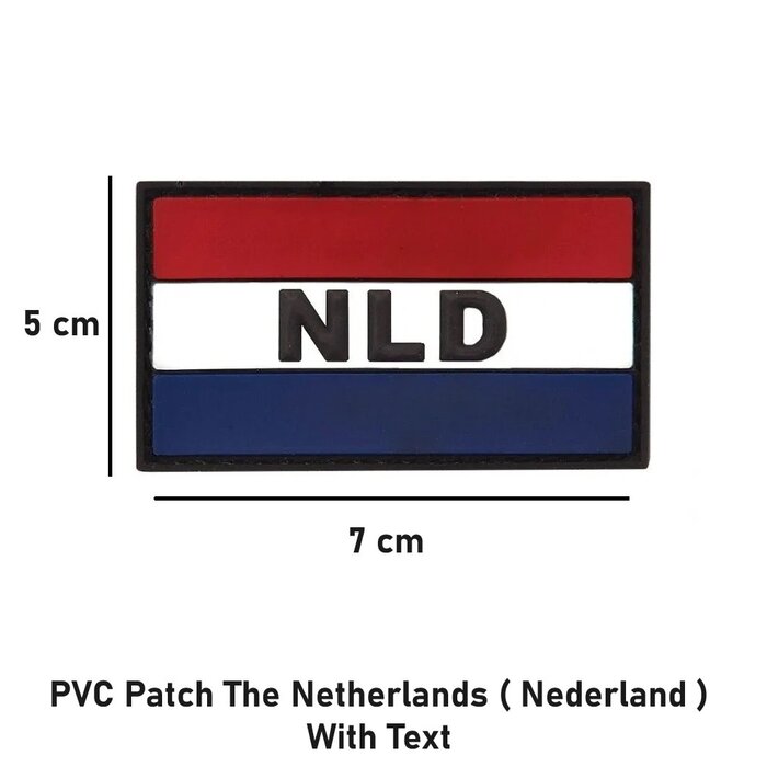 PVC Patch The Netherlands ( Nederland ) With Text