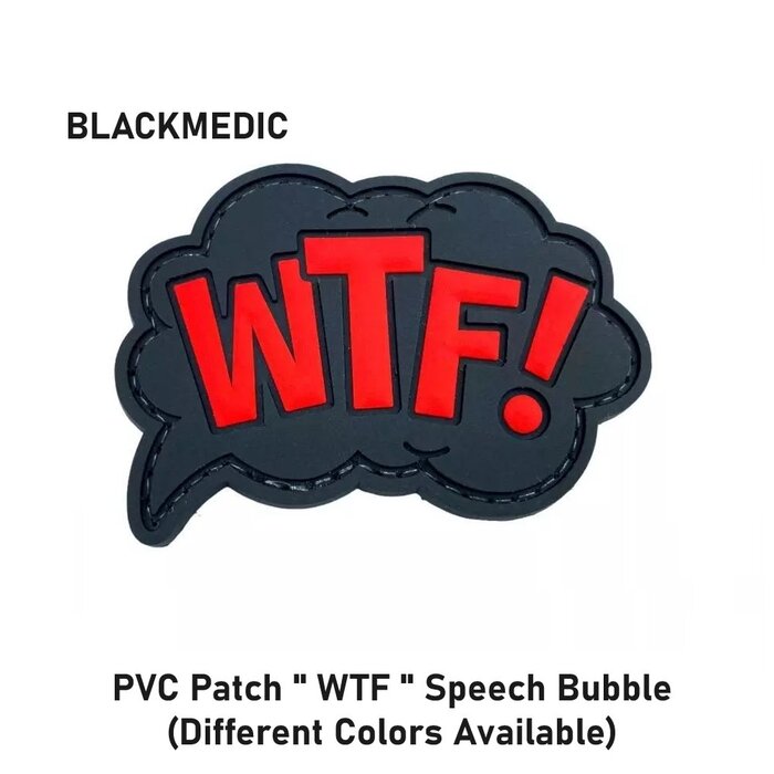 PVC Patch " WTF " Speech Bubble