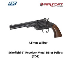 ASG Schofield 6" Revolver 4.5 mm Metal BB or Pellets (CO2)