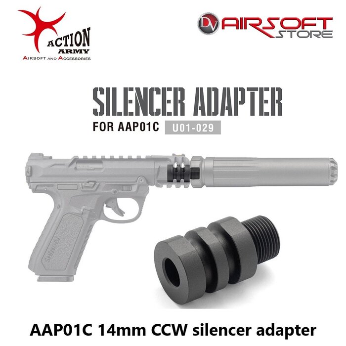 Action Army AAP01C 14mm CCW silencer adapter